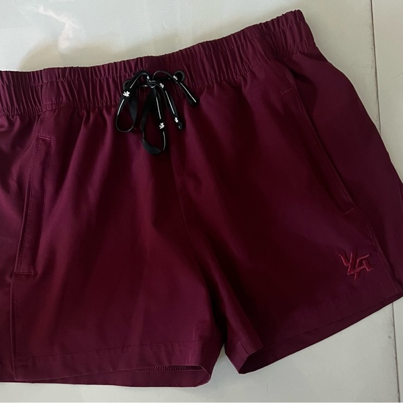 Young LA burgundy gym shorts drawstring two pockets barely worn model# 101 - Picture 3 of 5